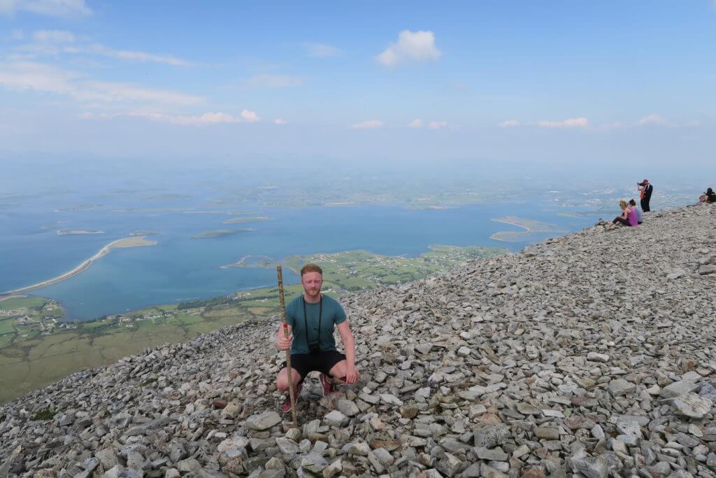 sitting on croagh patrick