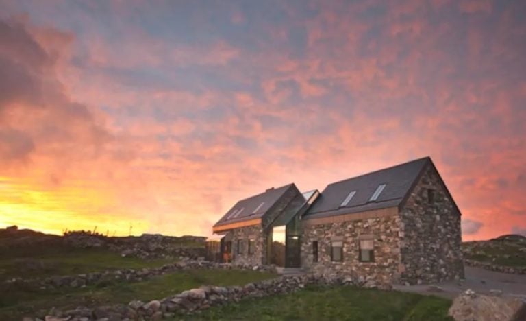 connemara cottage sunset