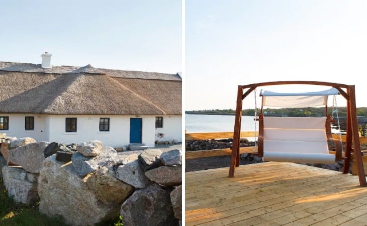 2 photos of the Connemara Cabin