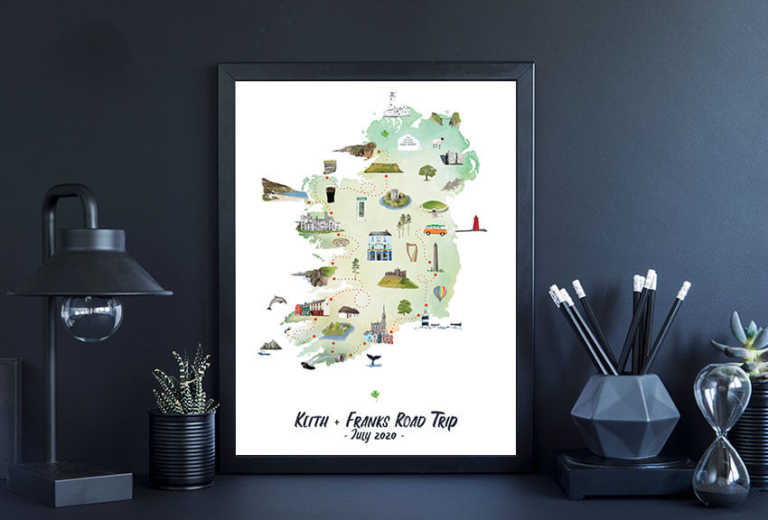 customisable map of ireland