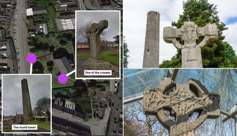kells round tower and high crosses