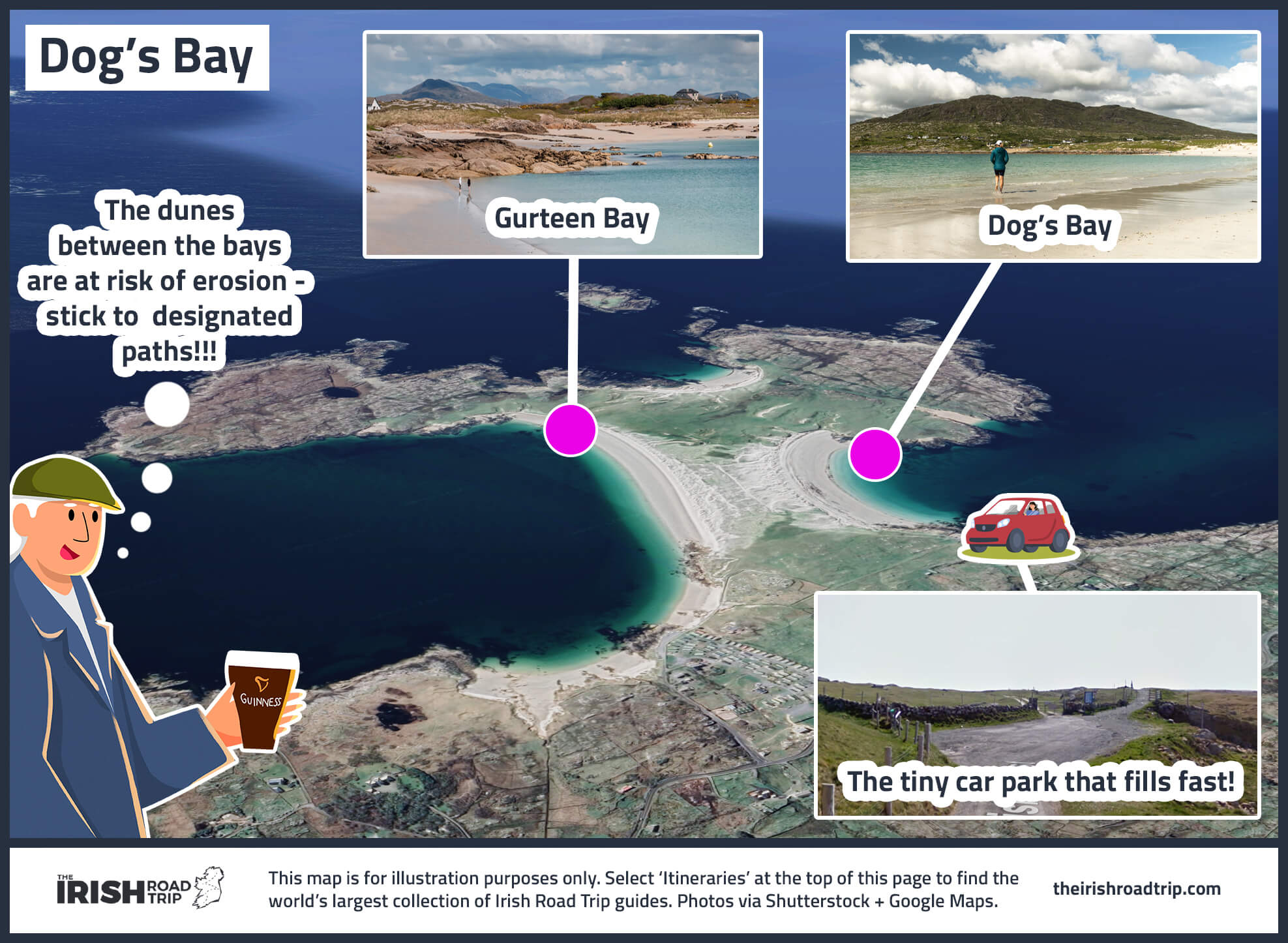 Dog's Bay Beach map