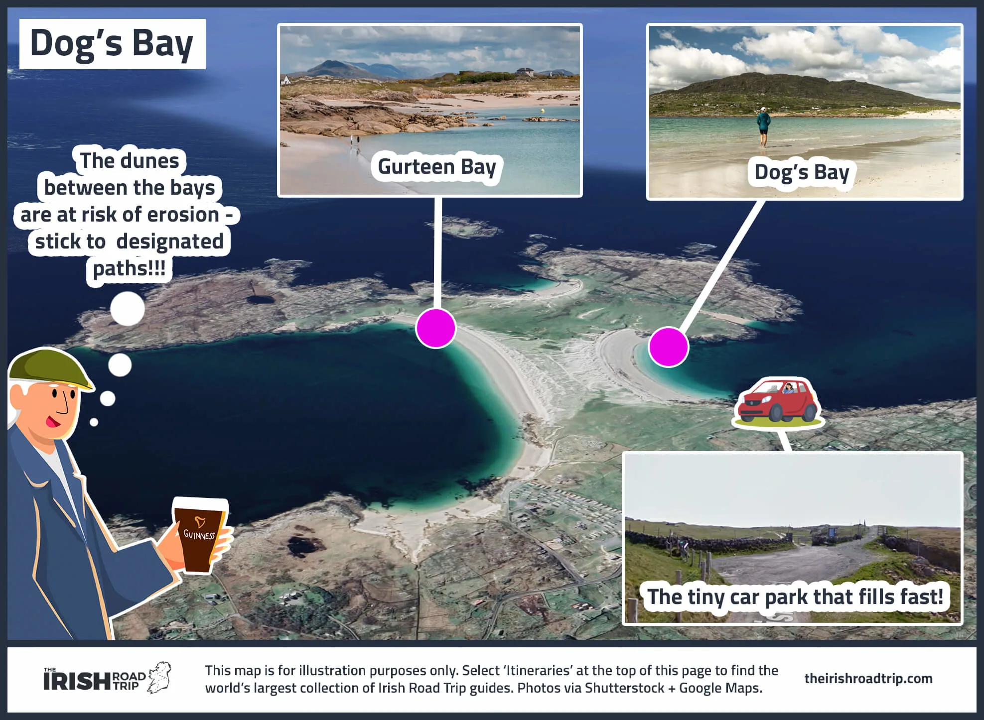Dog's Bay Beach map