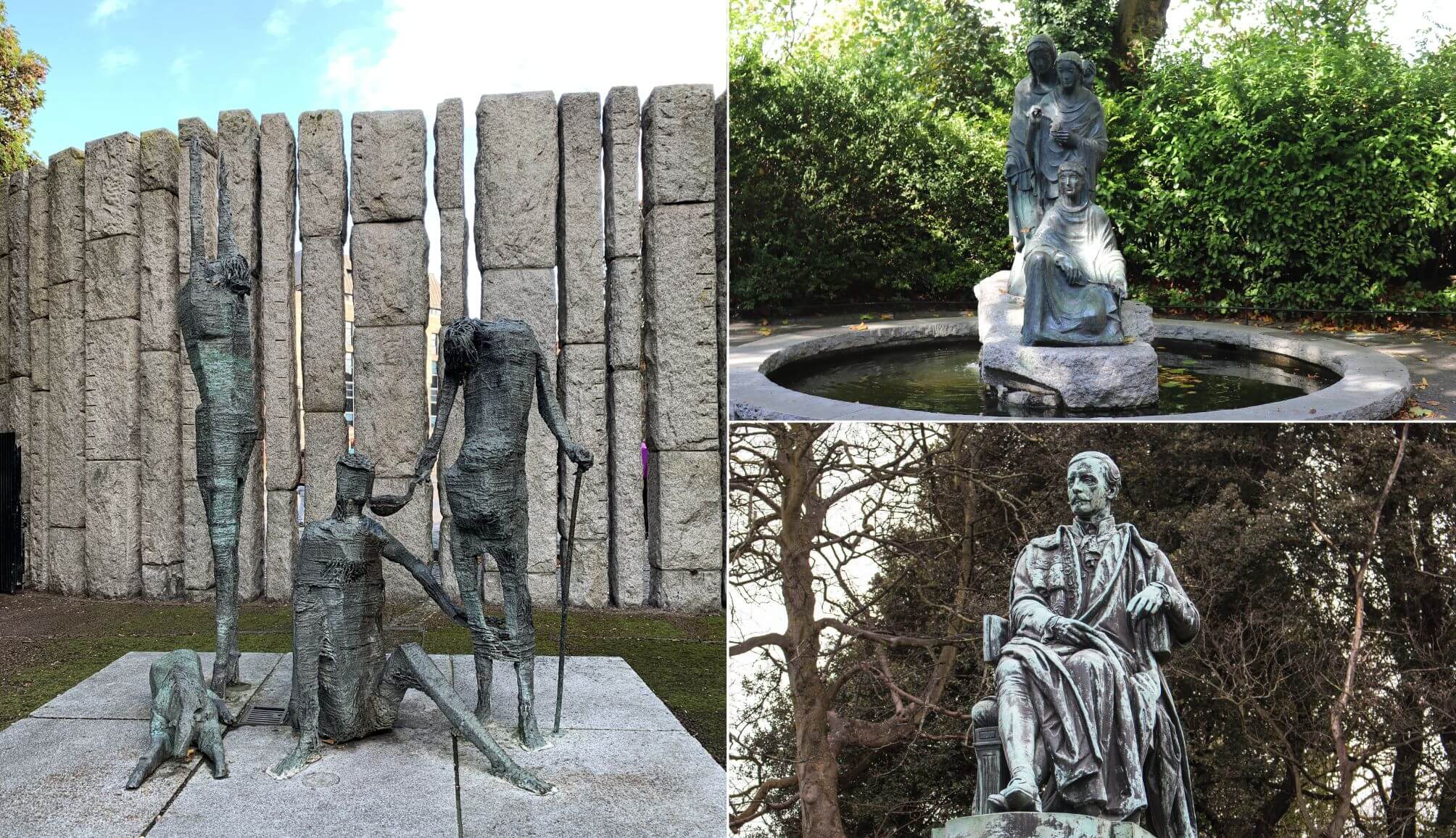 the statues in Stephens Green