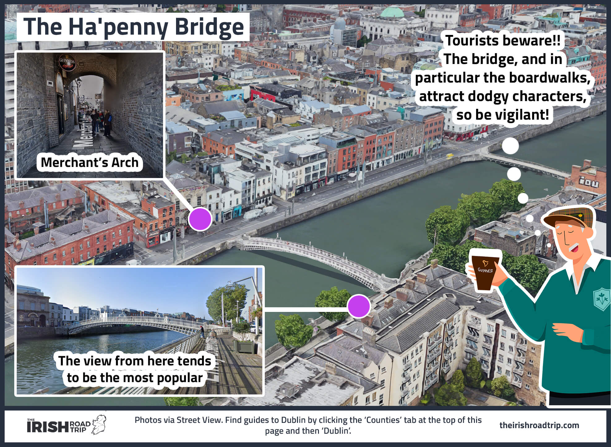 hapenny bridge map