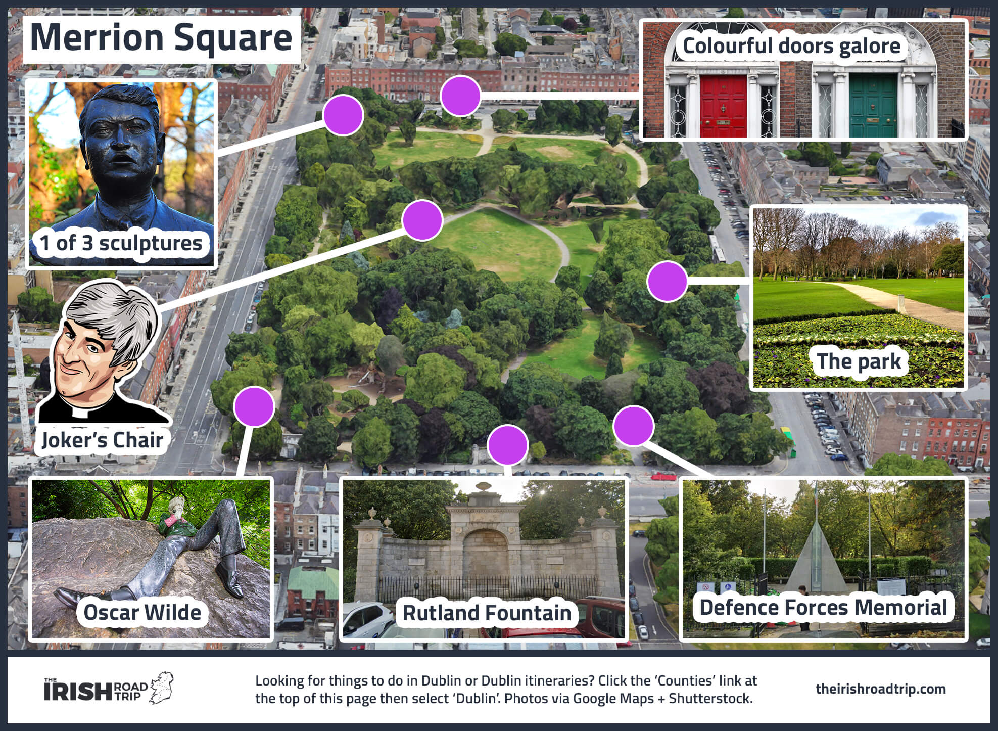 map of merrion square landmarks