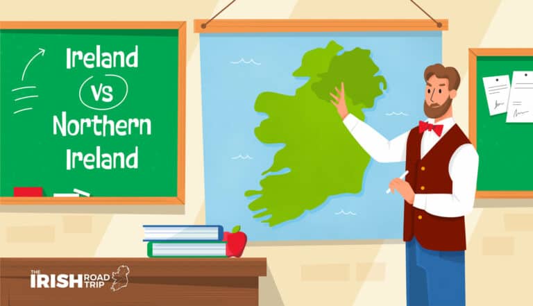 map showing ireland and northern ireland