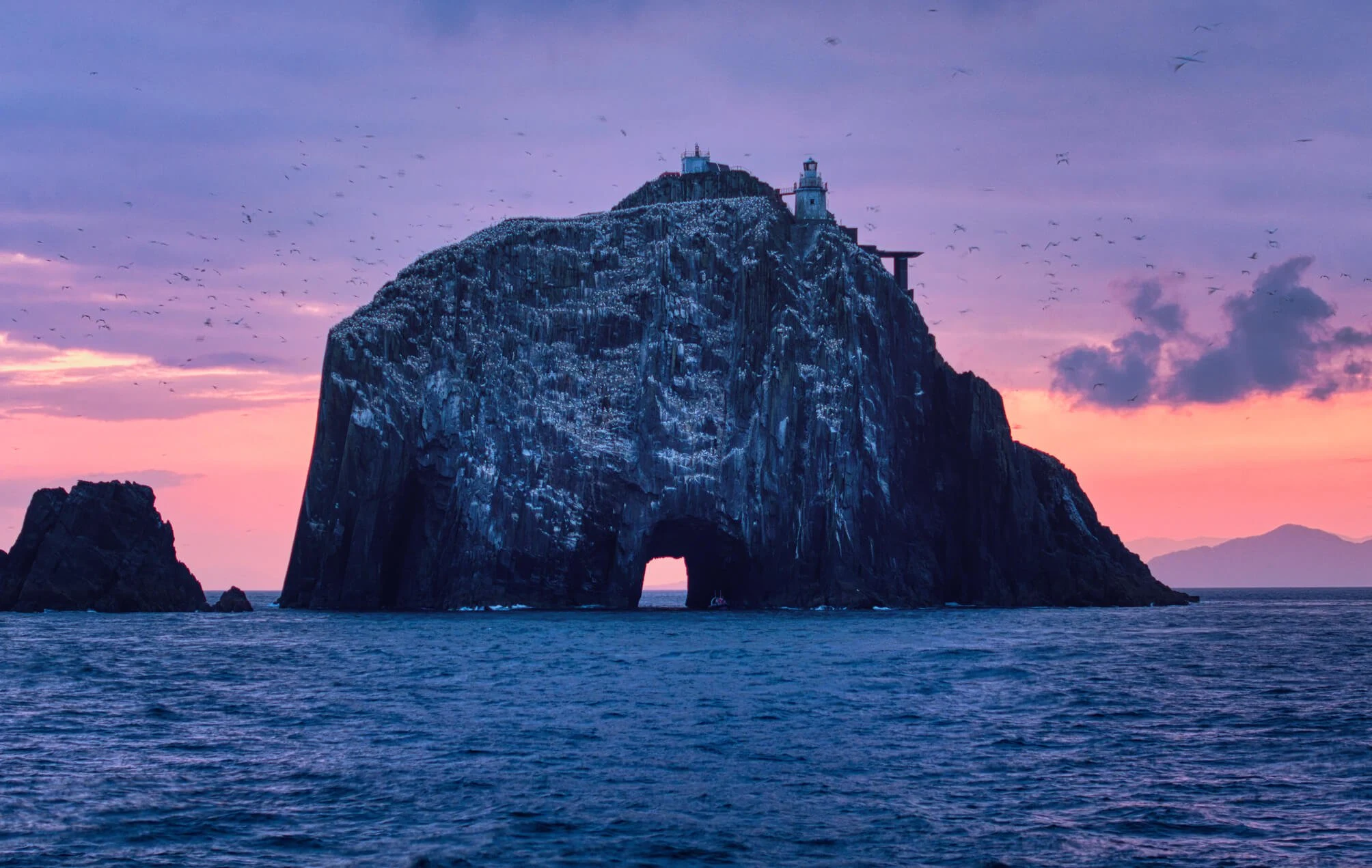 bull rock from afar