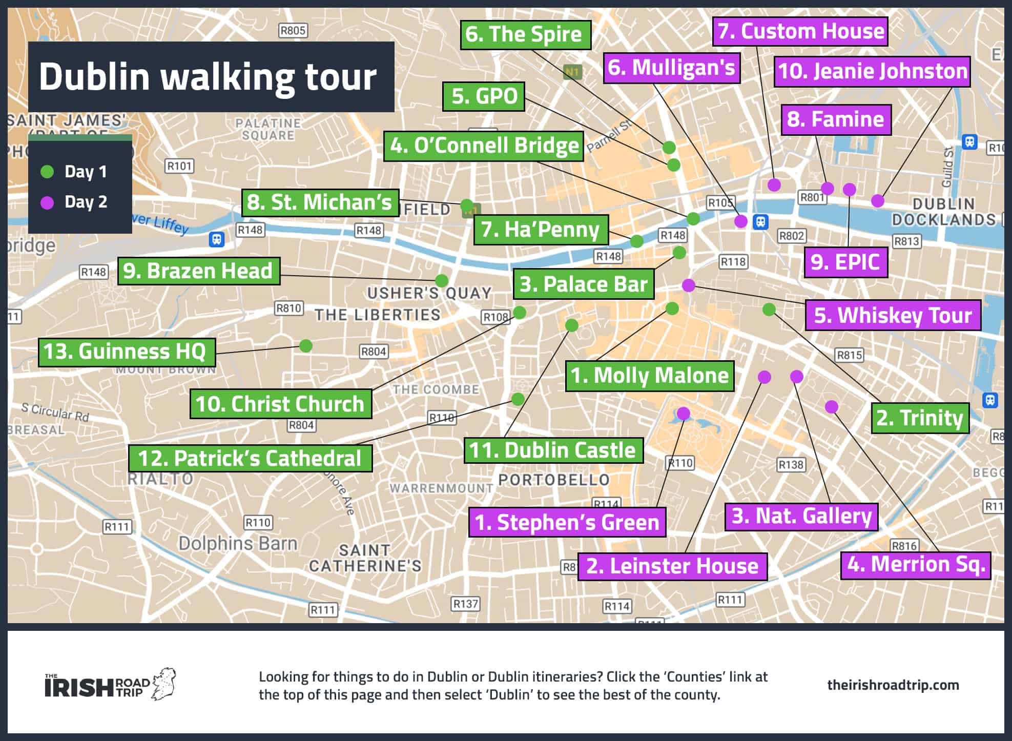 Printable Tourist Map Of Dublin City Centre 60 Photos Guidebookbali