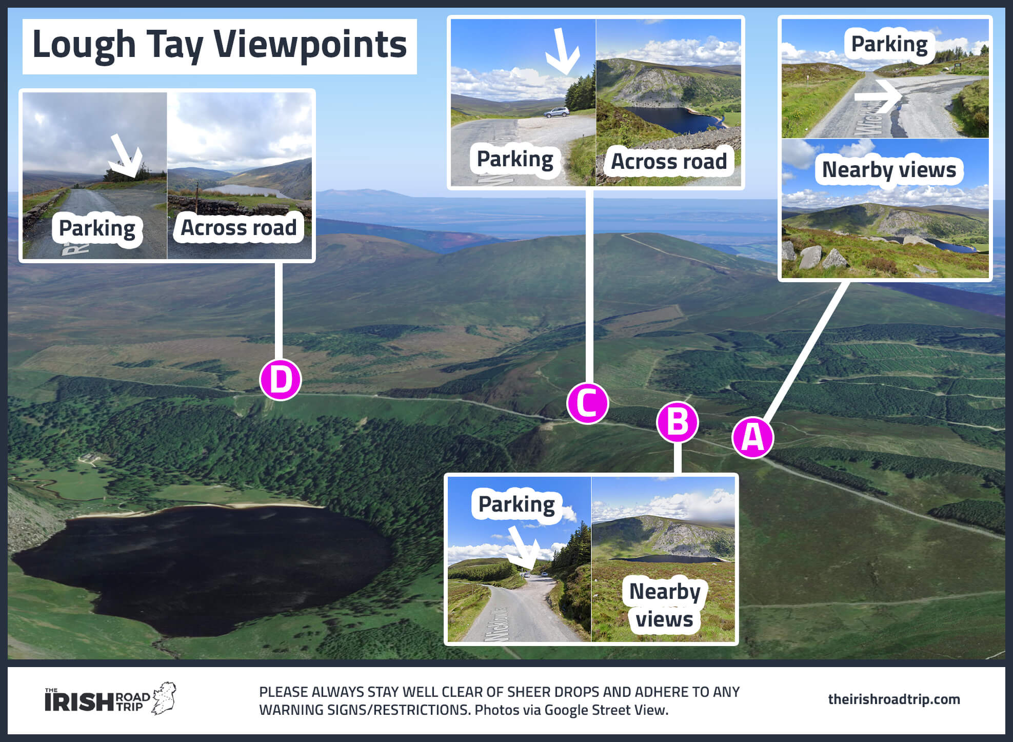 map of the guinness lake viewpoints
