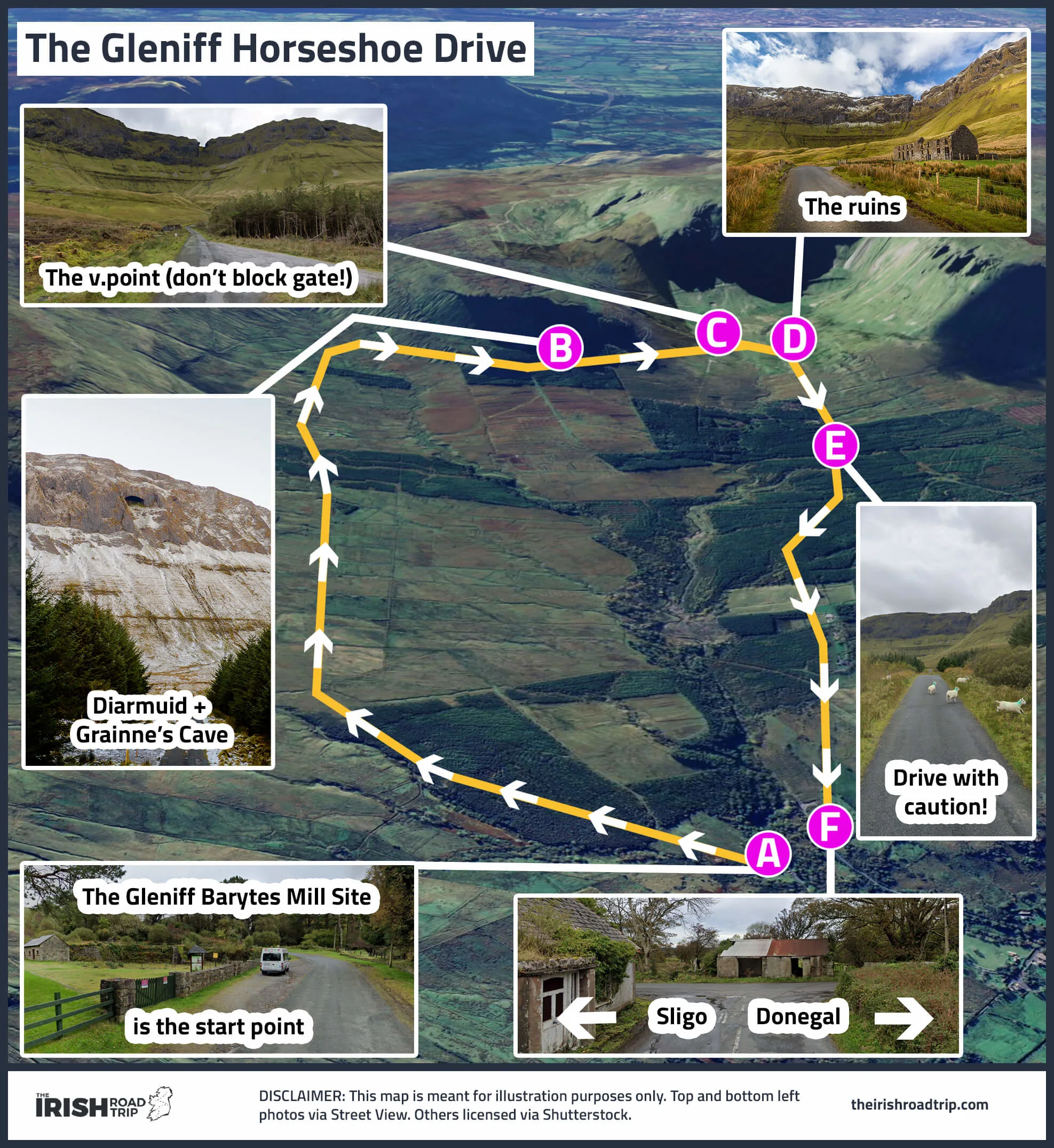 Gleniff Horseshoe Map