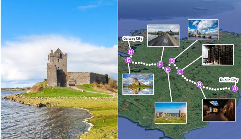 points of interest on the dublin to galway drive