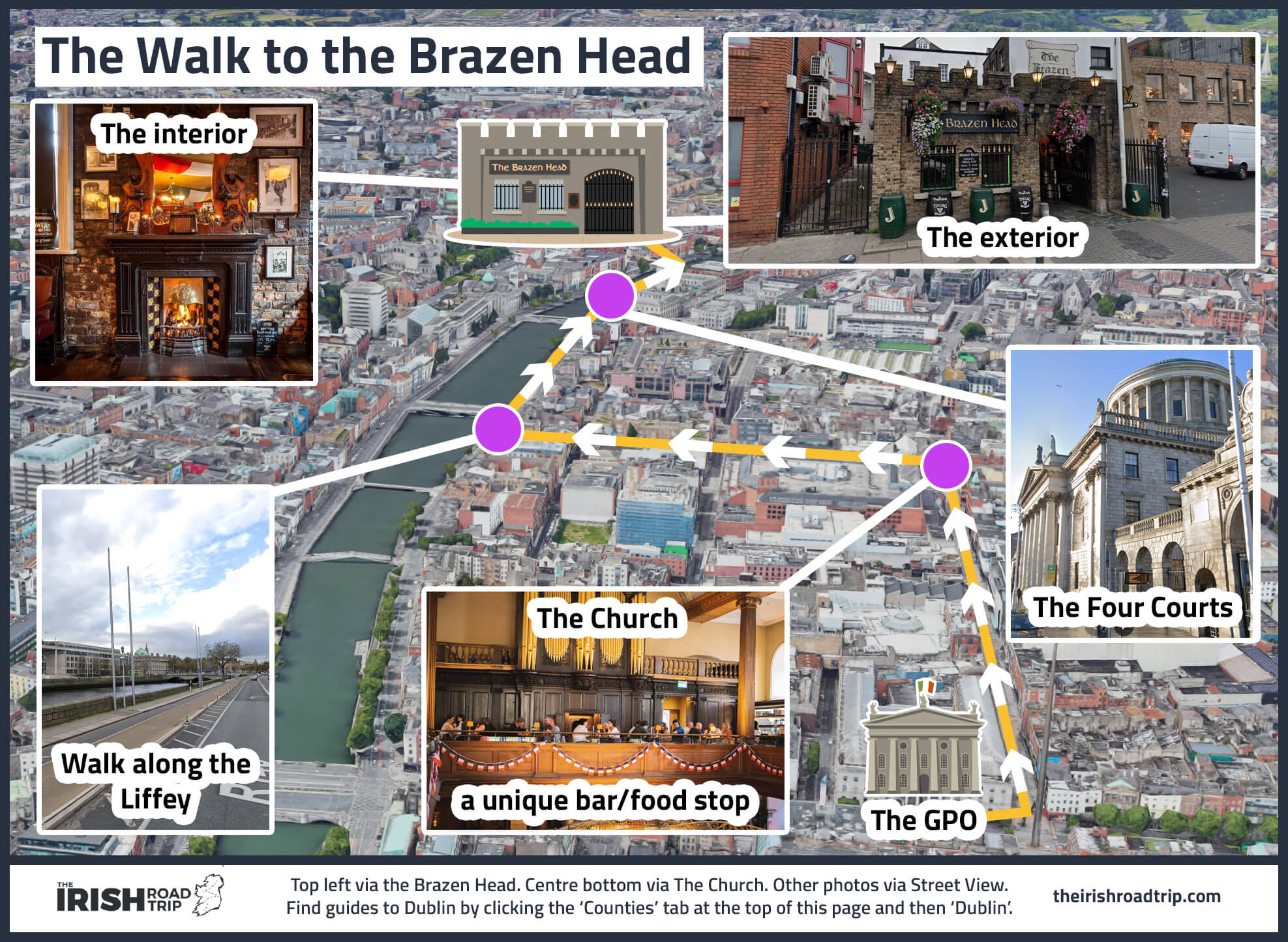 the route to the brazen head via o'connell street