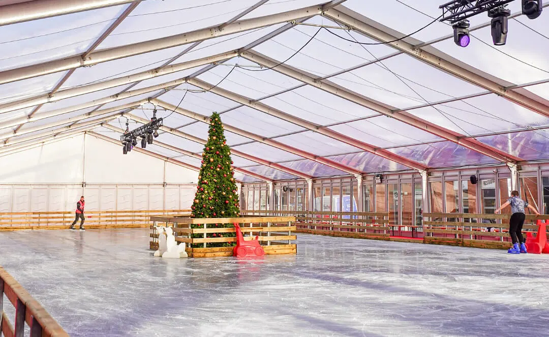 ice skating at the Christmas Market in Smithfield