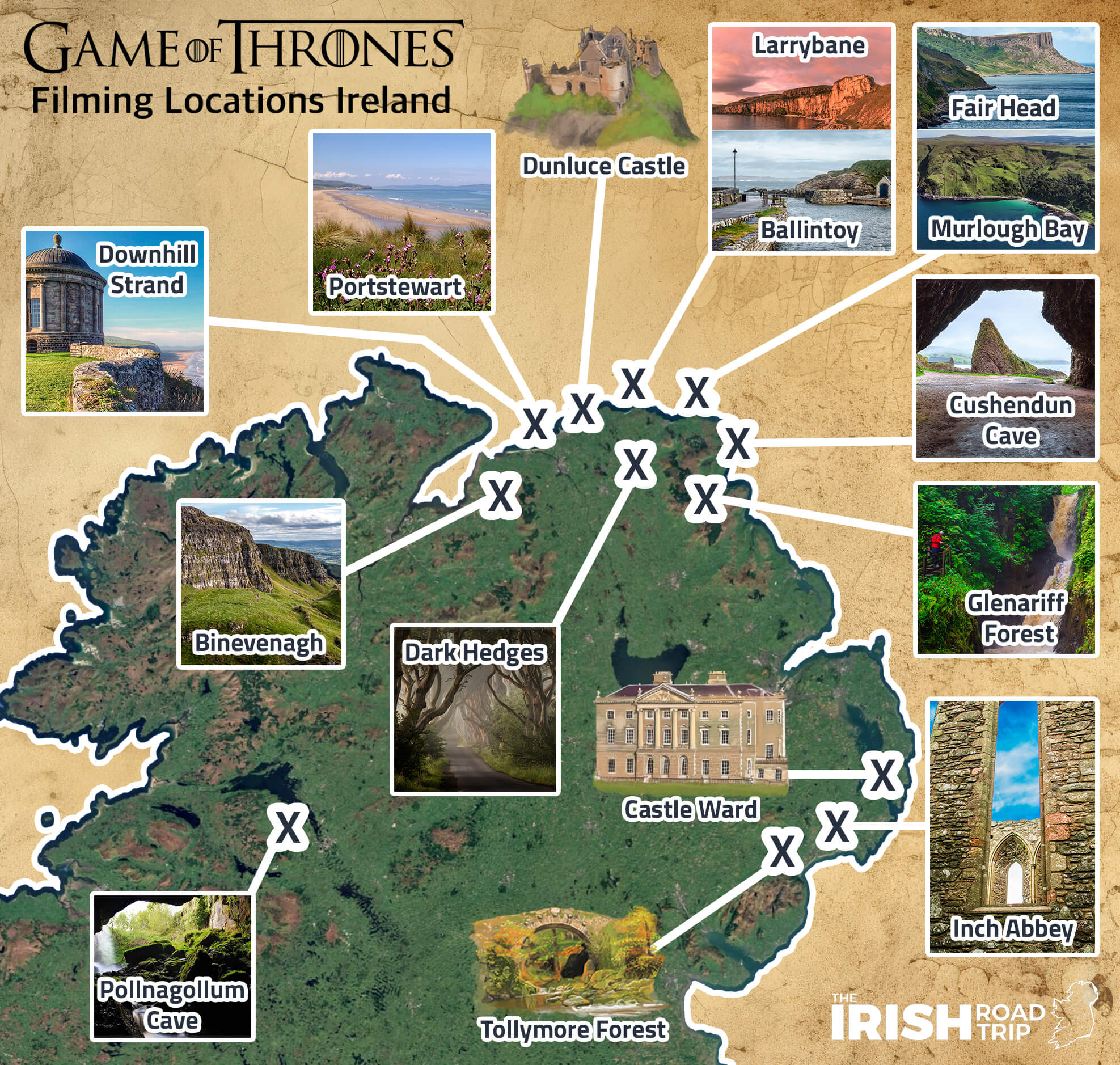 Game of Thrones Ireland map