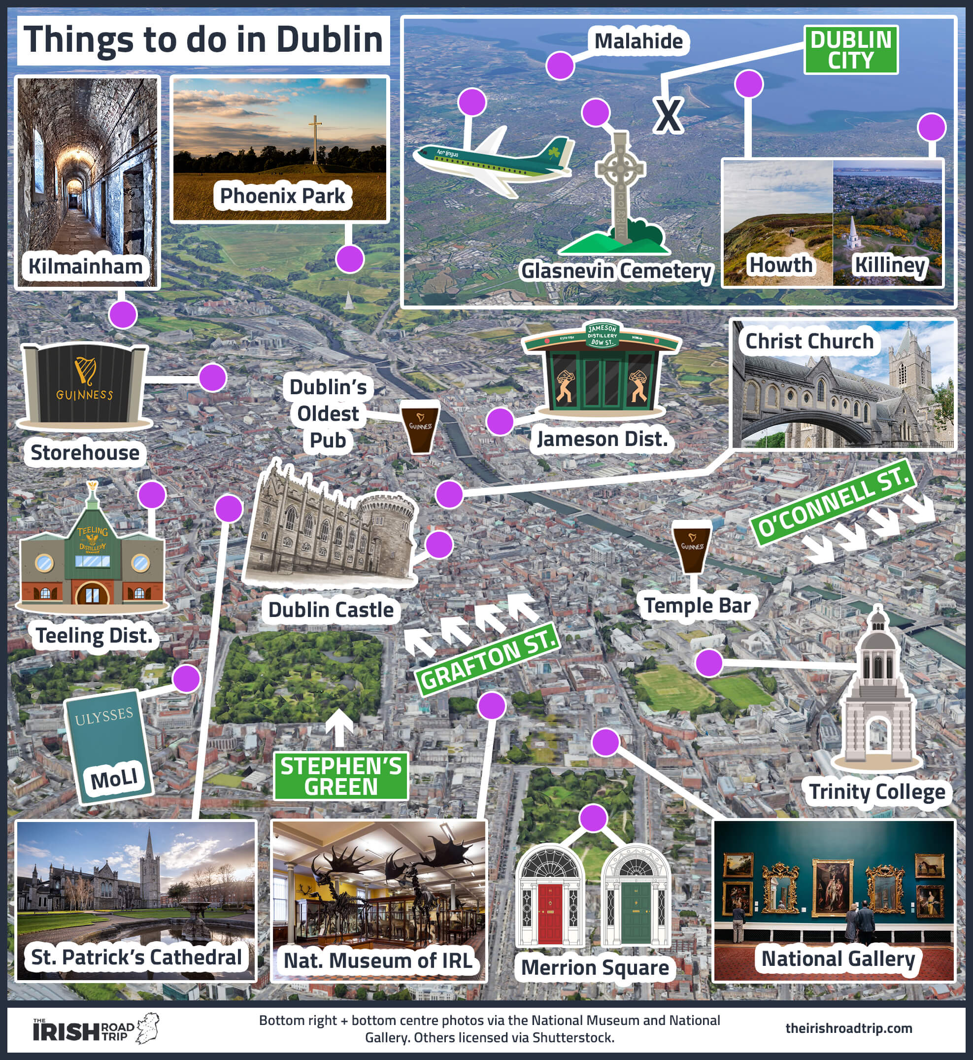 map showing what to do in dublin