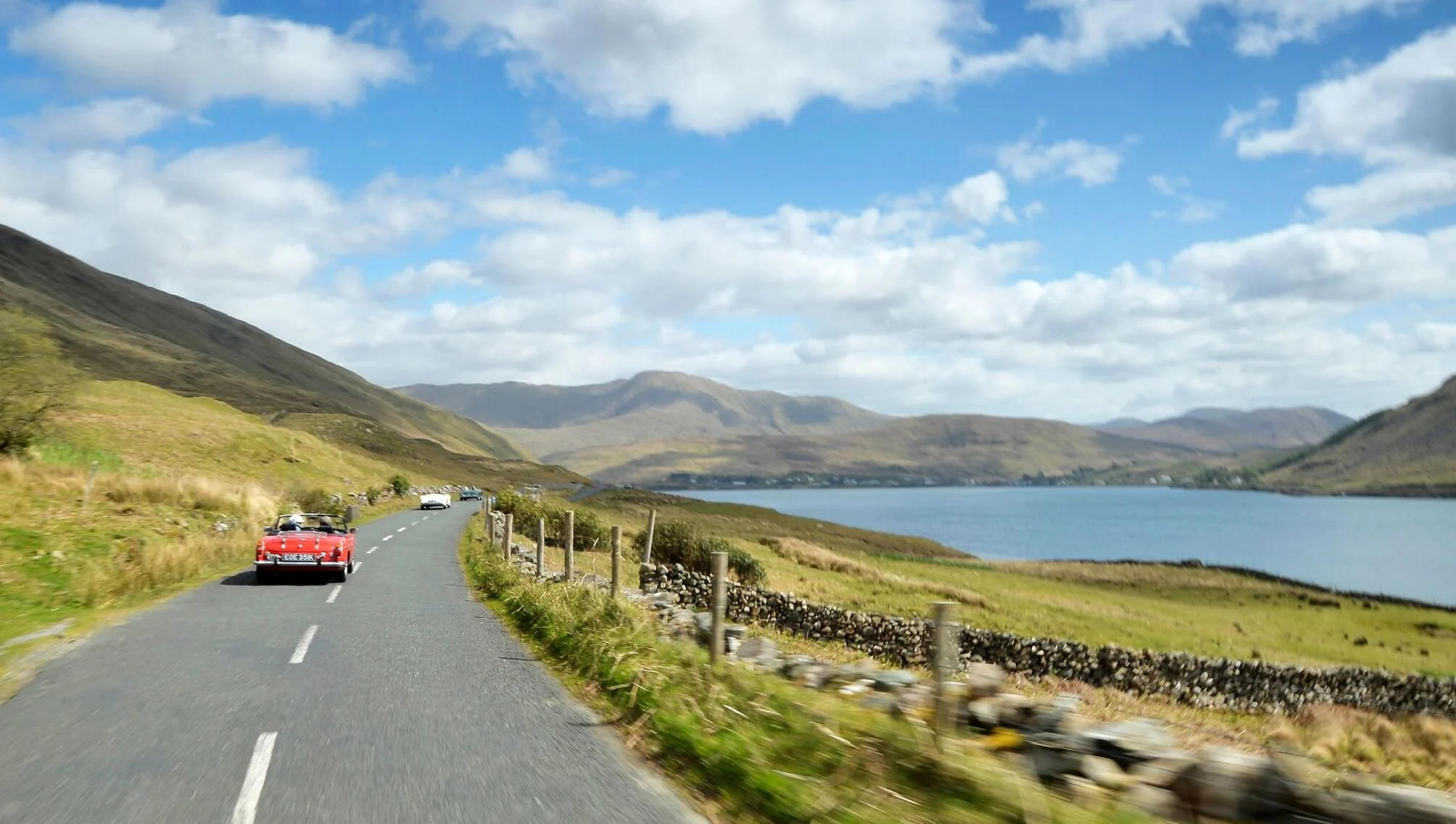 the scenery on the connemara loop near leenaun