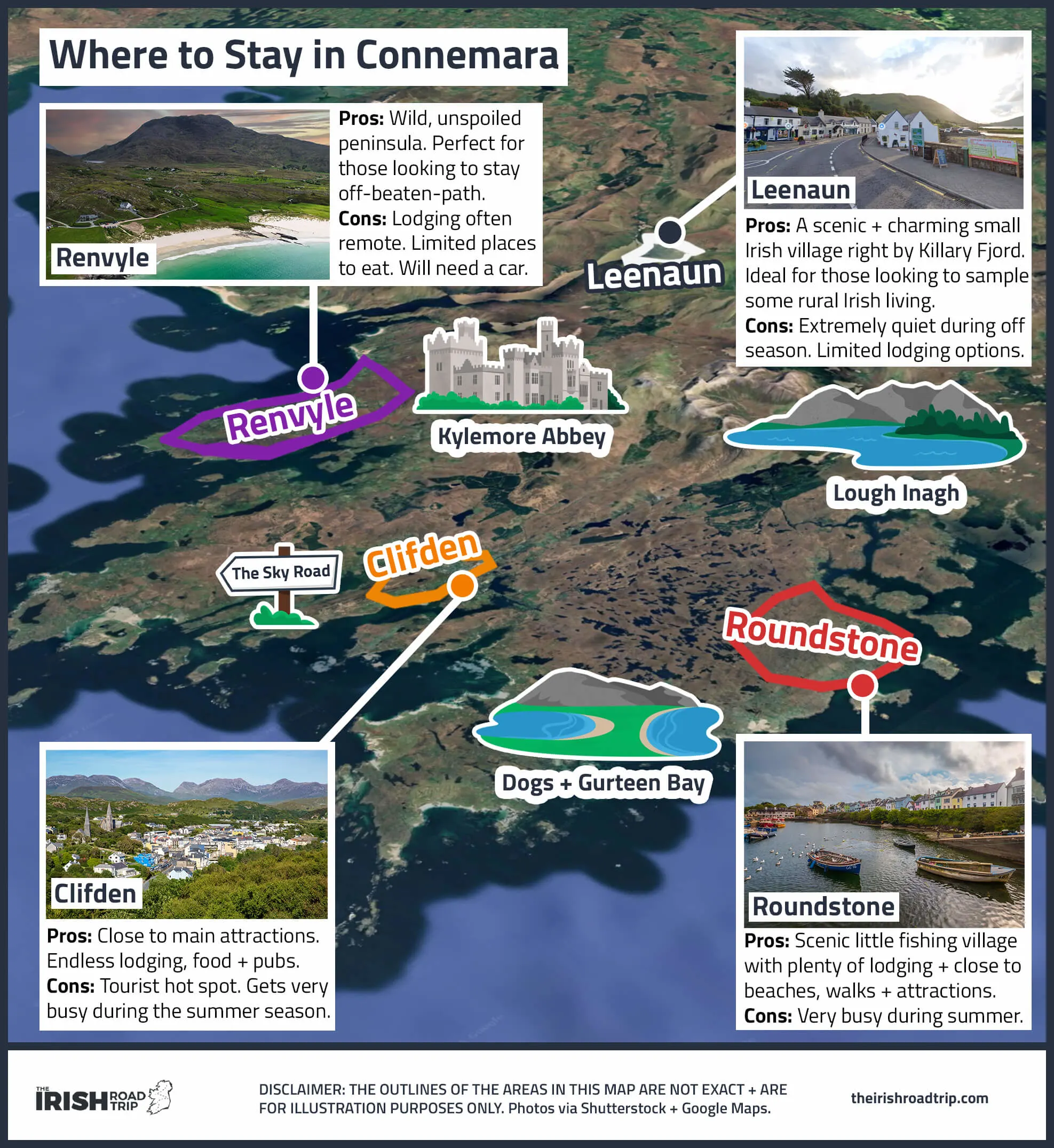 map of Where to stay in Connemara