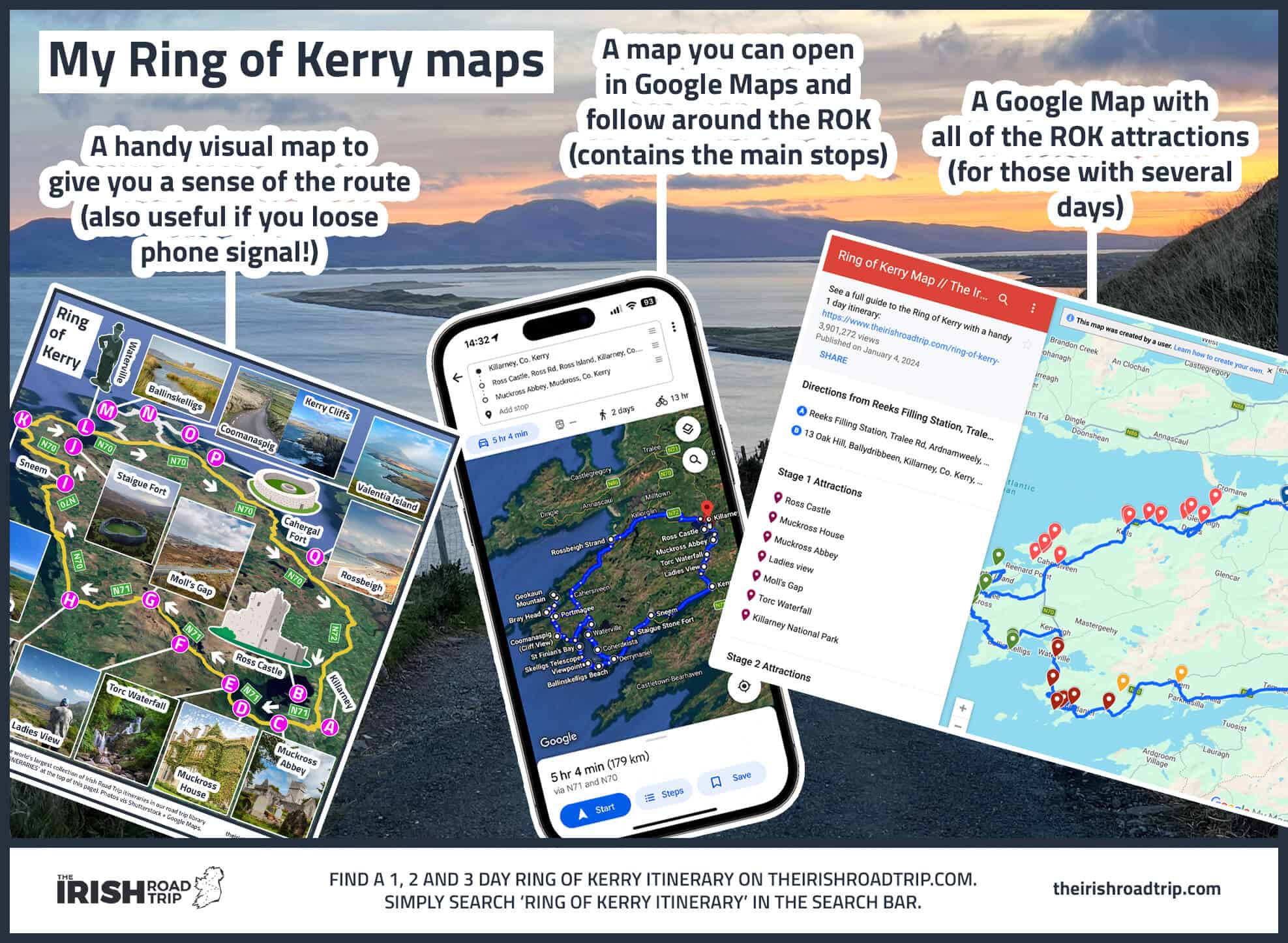 the different ring of kerry maps we have
