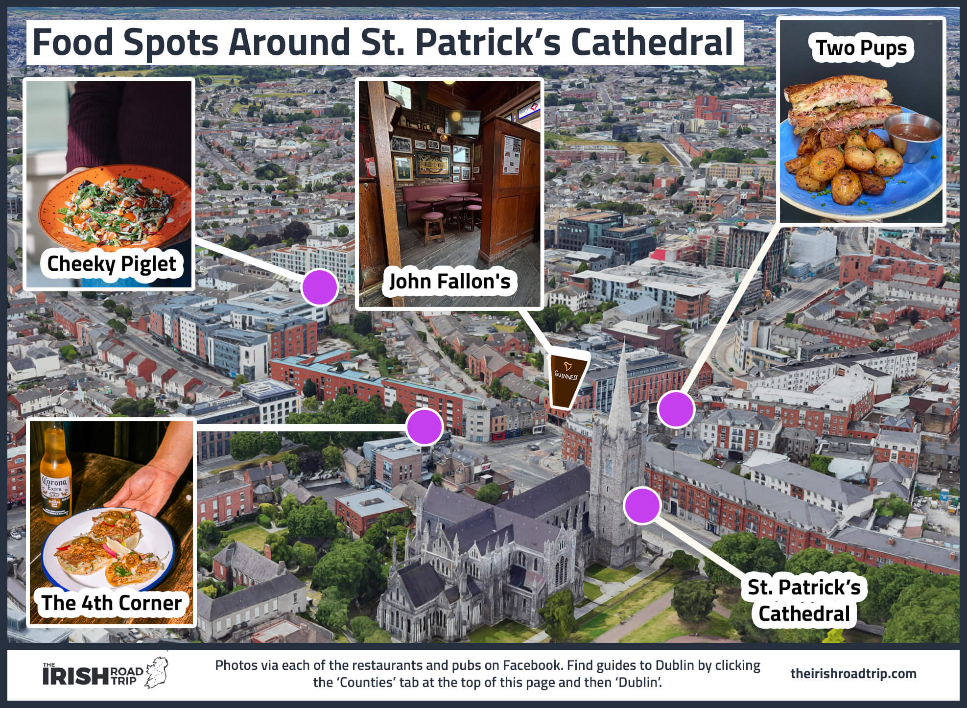 map of lunch spots near st patricks cathedral